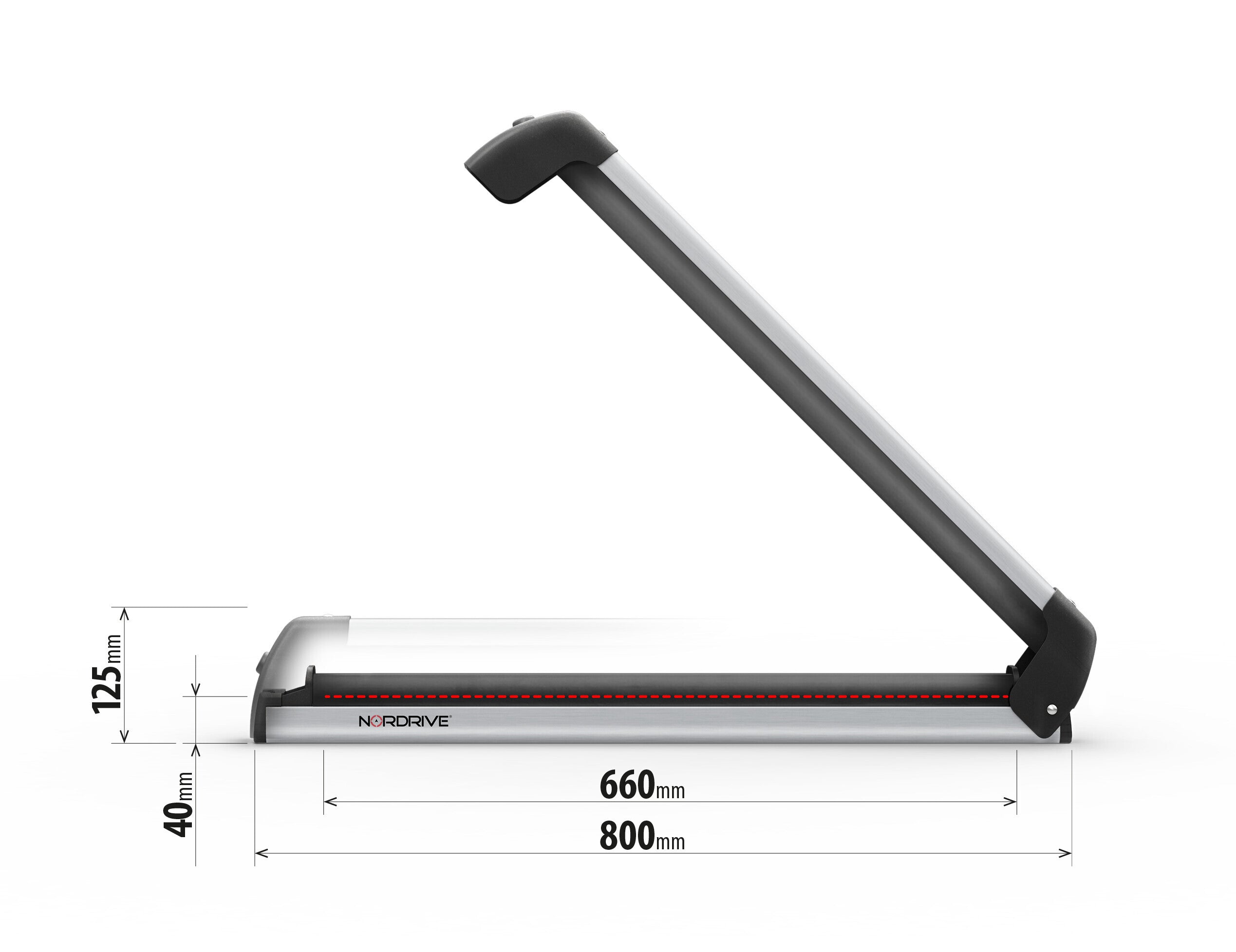 Nordic-King EVO aluminium NK-60, portasci per barre da tetto - Argento