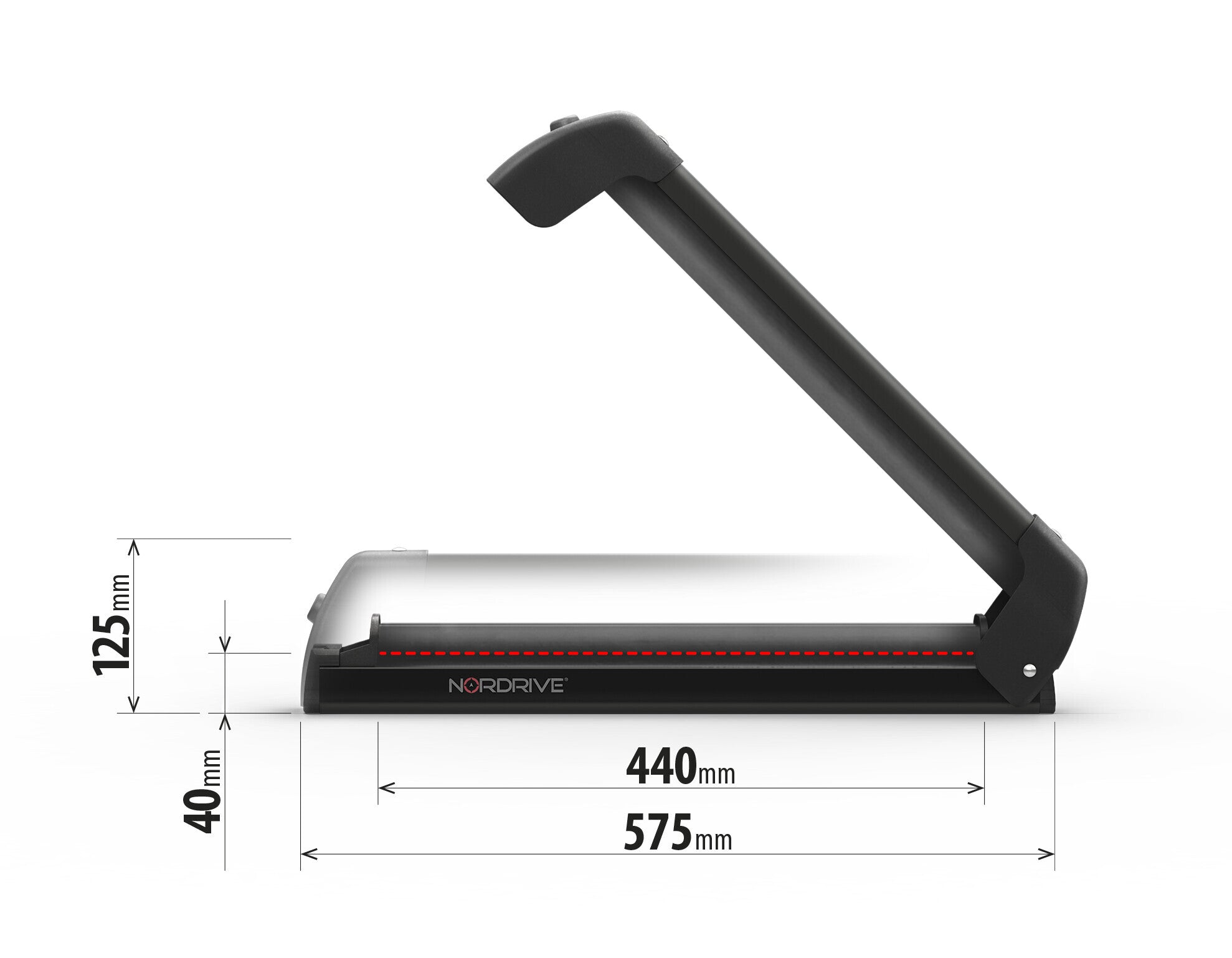 Nordic-King EVO aluminium NK-40, portasci per barre da tetto - Nero