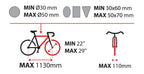 Asura 3, portabiciclette per gancio traino - 3 bici