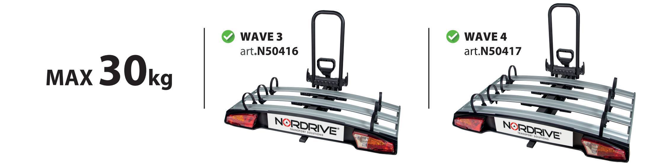 Zawa, baule posteriore per portabici Wave 3 e Wave 4