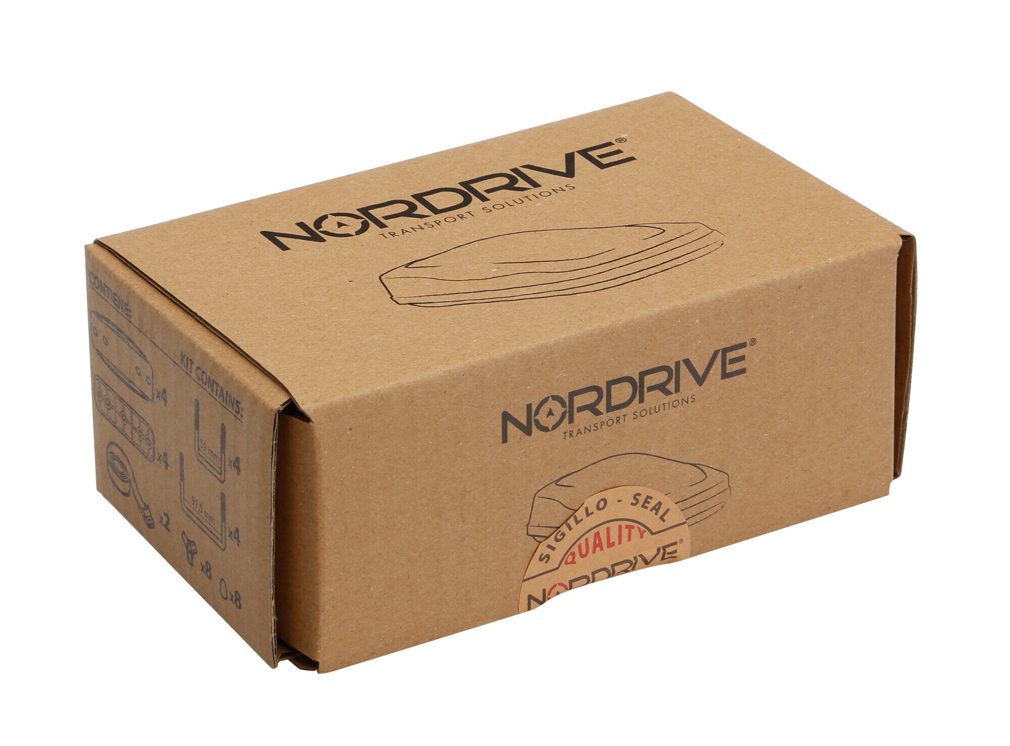 Ricambio kit fissaggio per box tetto Nordrive in ABS/PST