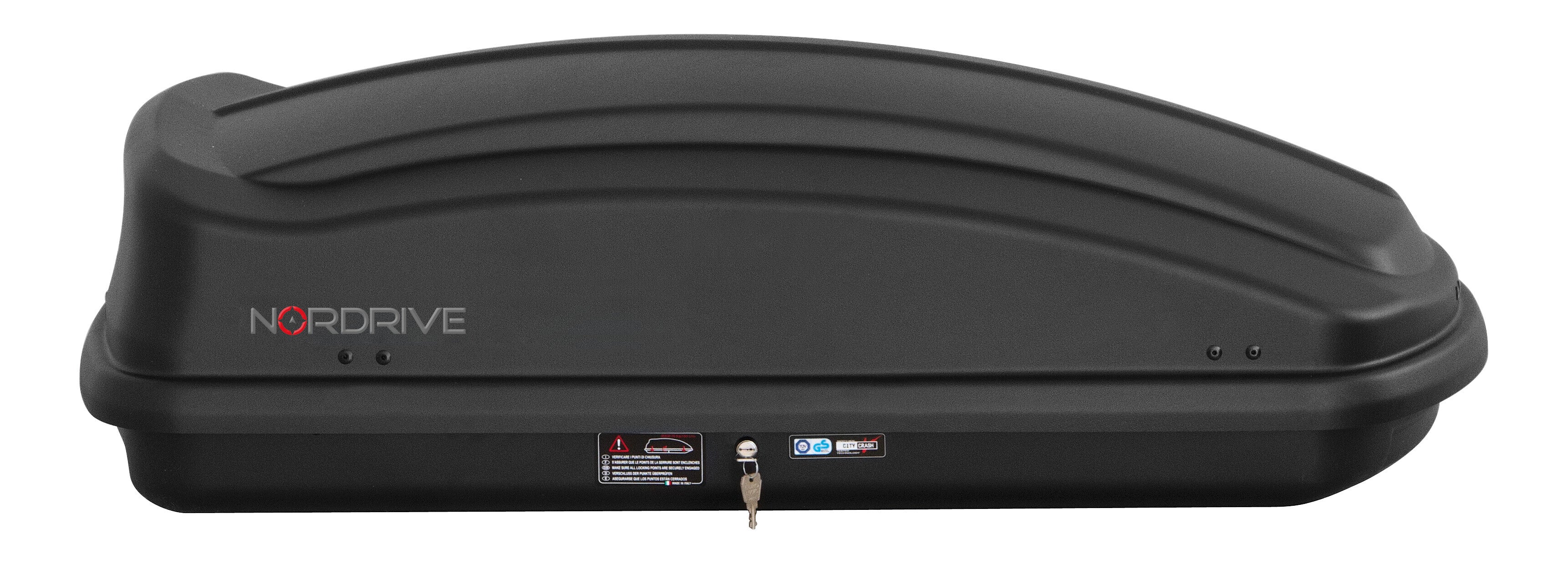 Box 330, box tetto in ABS, 330 litri - Nero goffrato