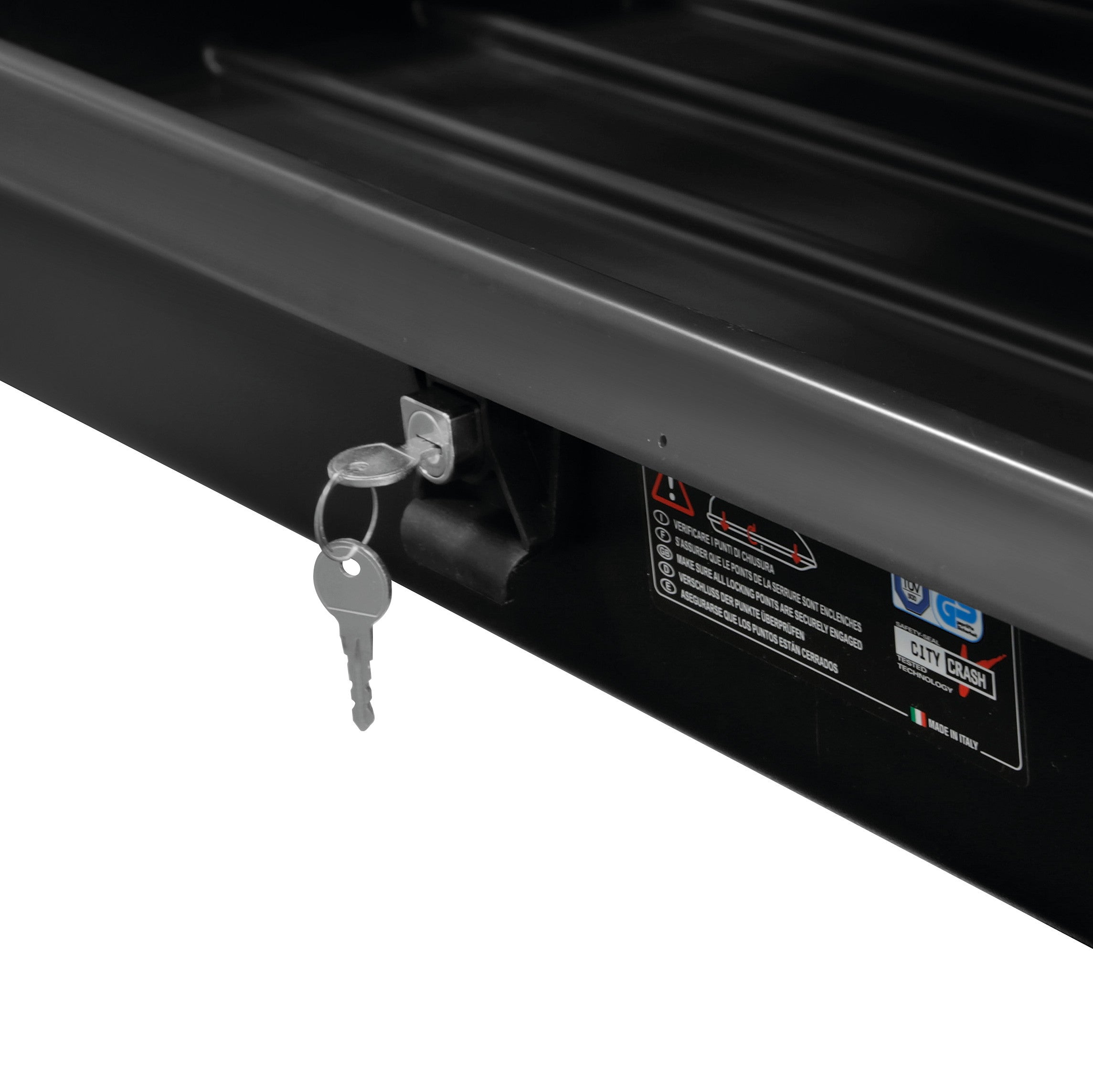 Box 333, box tetto in ABS, 333 litri - Nero goffrato