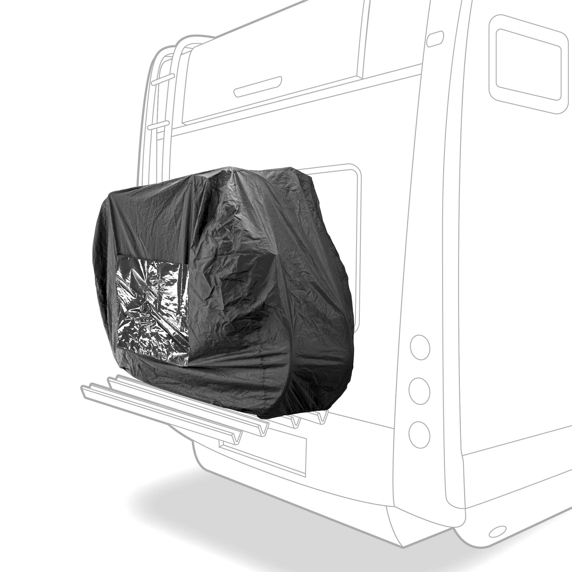Telo copribici per portabici camper e roulotte