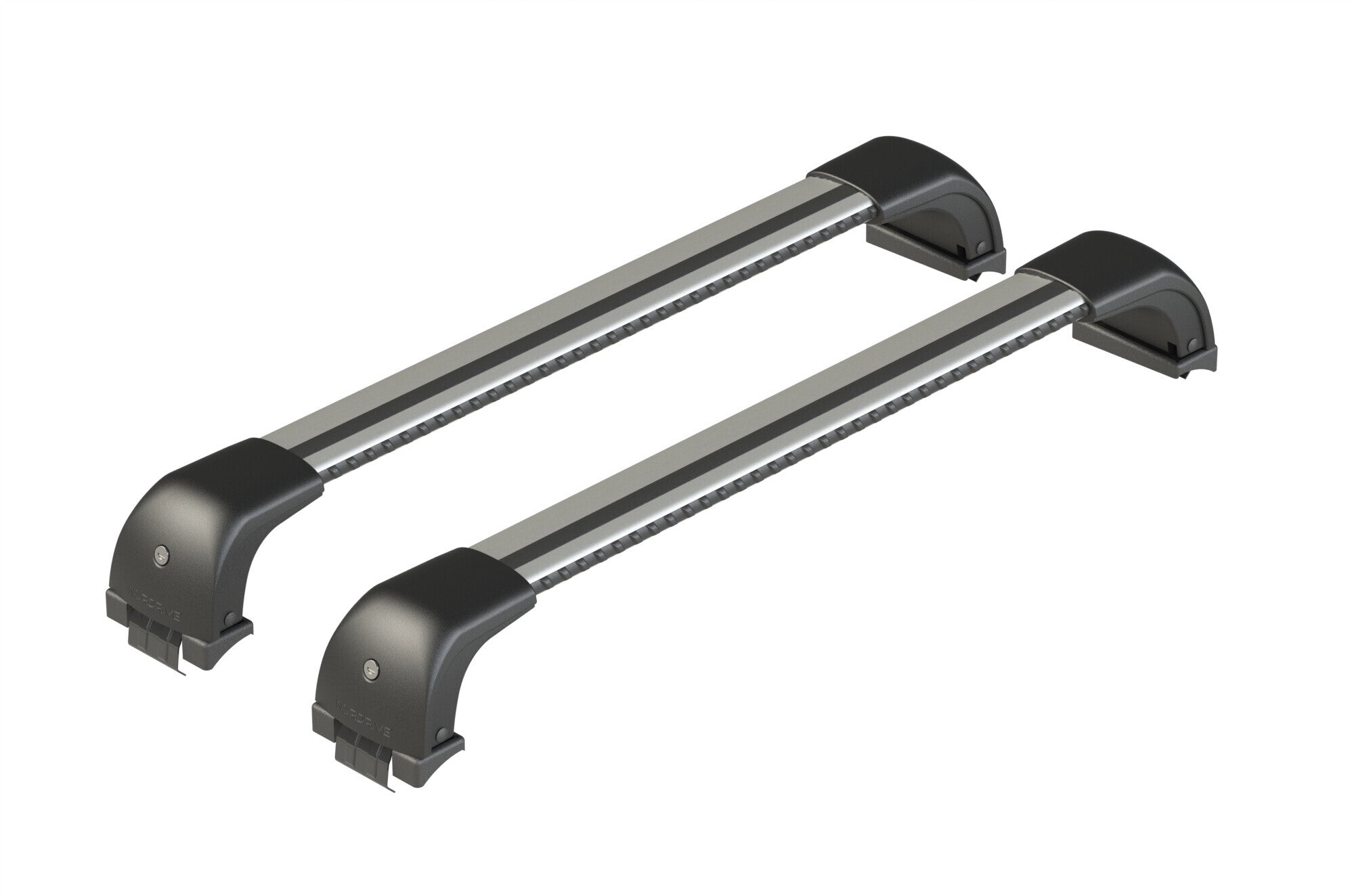 Silenzio CX, set completo barre portatutto in alluminio - 104 cm + 99 cm - Origine RF - C003