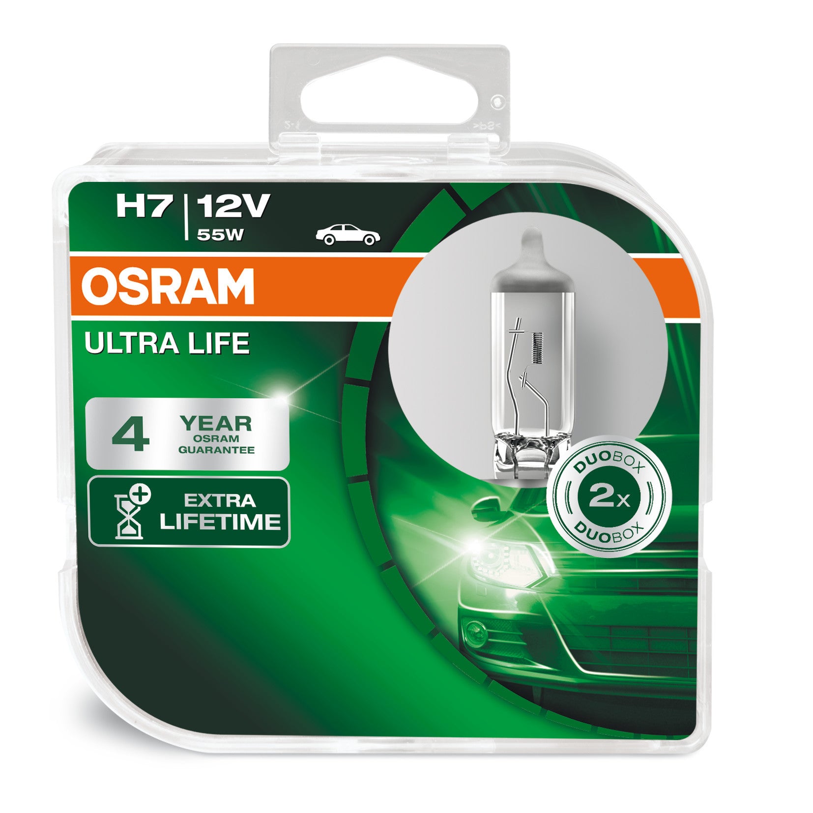 12V Ultra Life - H7 - 55W - PX26d - 2 pz - Scatola Plast.