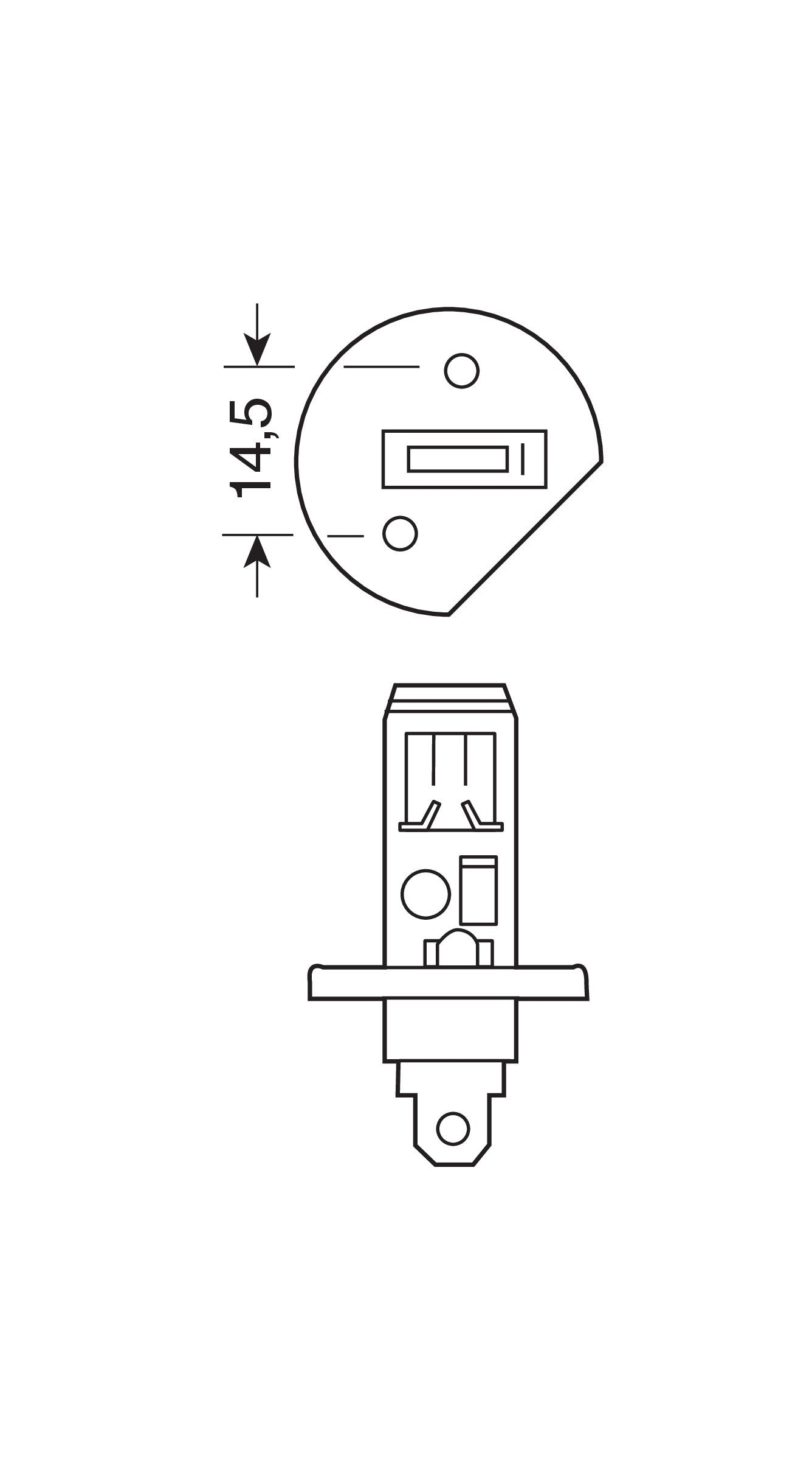24V Lampada alogena Blu-Xe - H1 - 70W - P14,5s - 2 pz - D/Blister