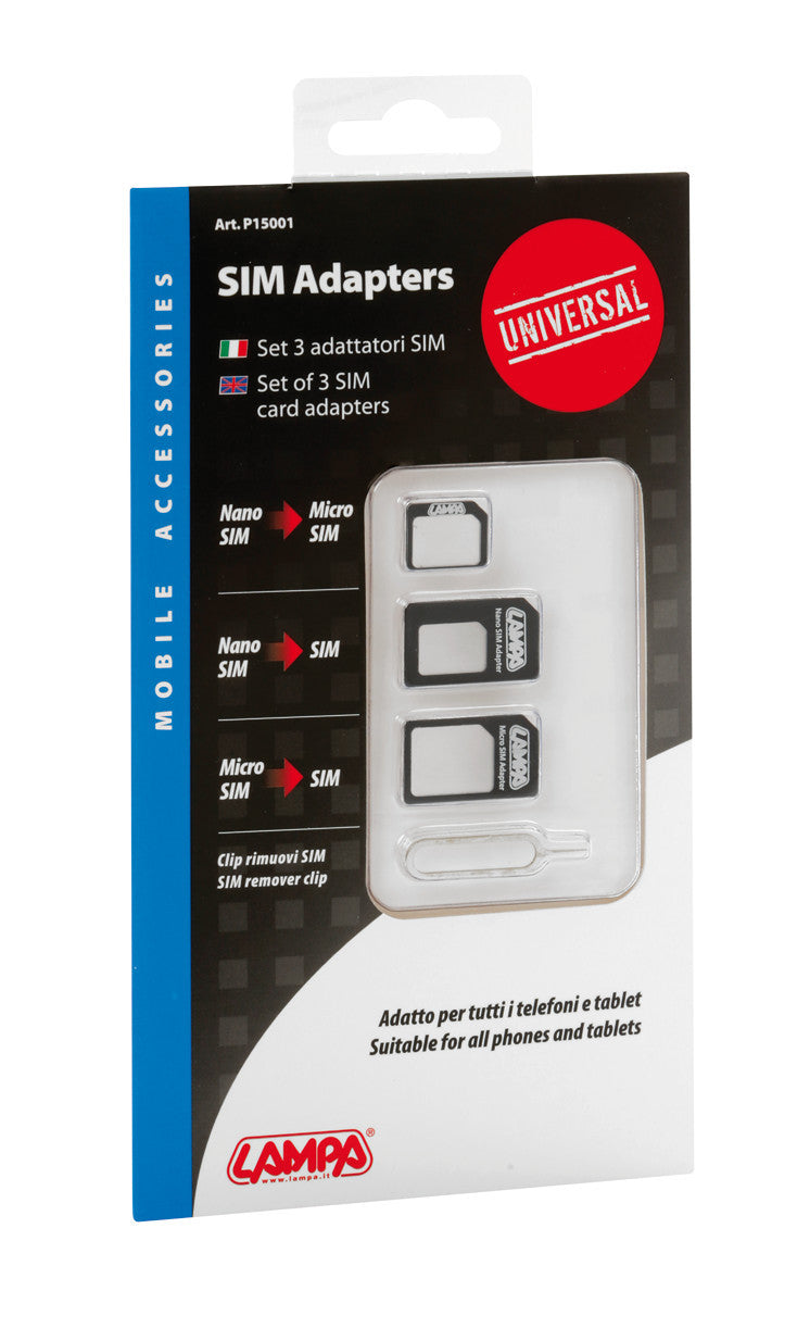 Set 3 adattatori Sim universali