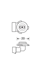 12V Lampada alogena - HB3 9005 - 60W - P20d - 1 pz - Scatola
