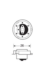 12V Lampada alogena Blu-Xe - S3 - 15W - P26s - 1 pz - Scatola