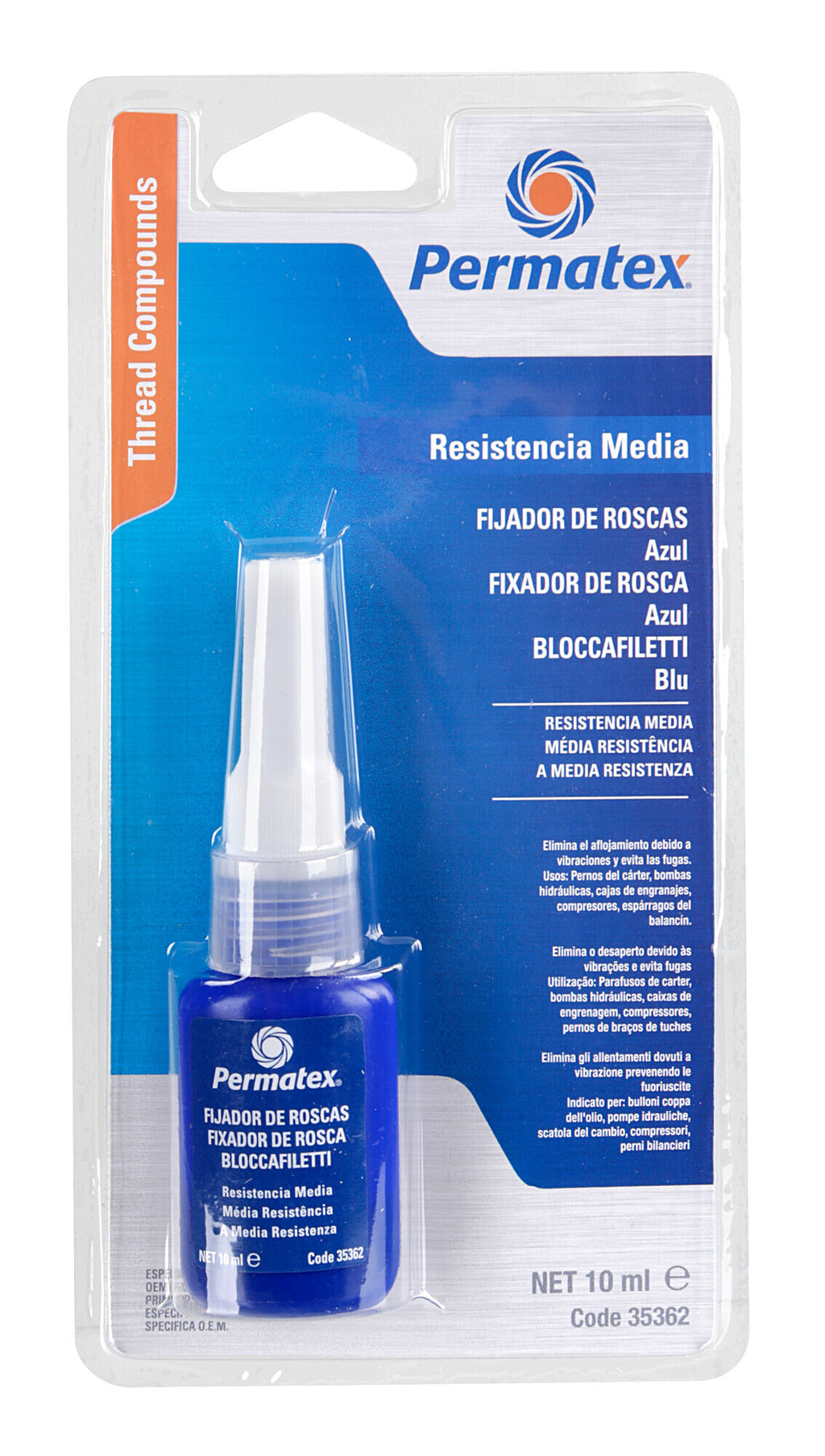 Frenafiletti "media resistenza" blu, specifiche primo equipaggiamento - 10 ml
