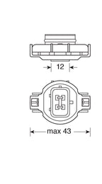 12V Lampada alogena - PS24W - 24W - PG20-3 - 1 pz - Scatola