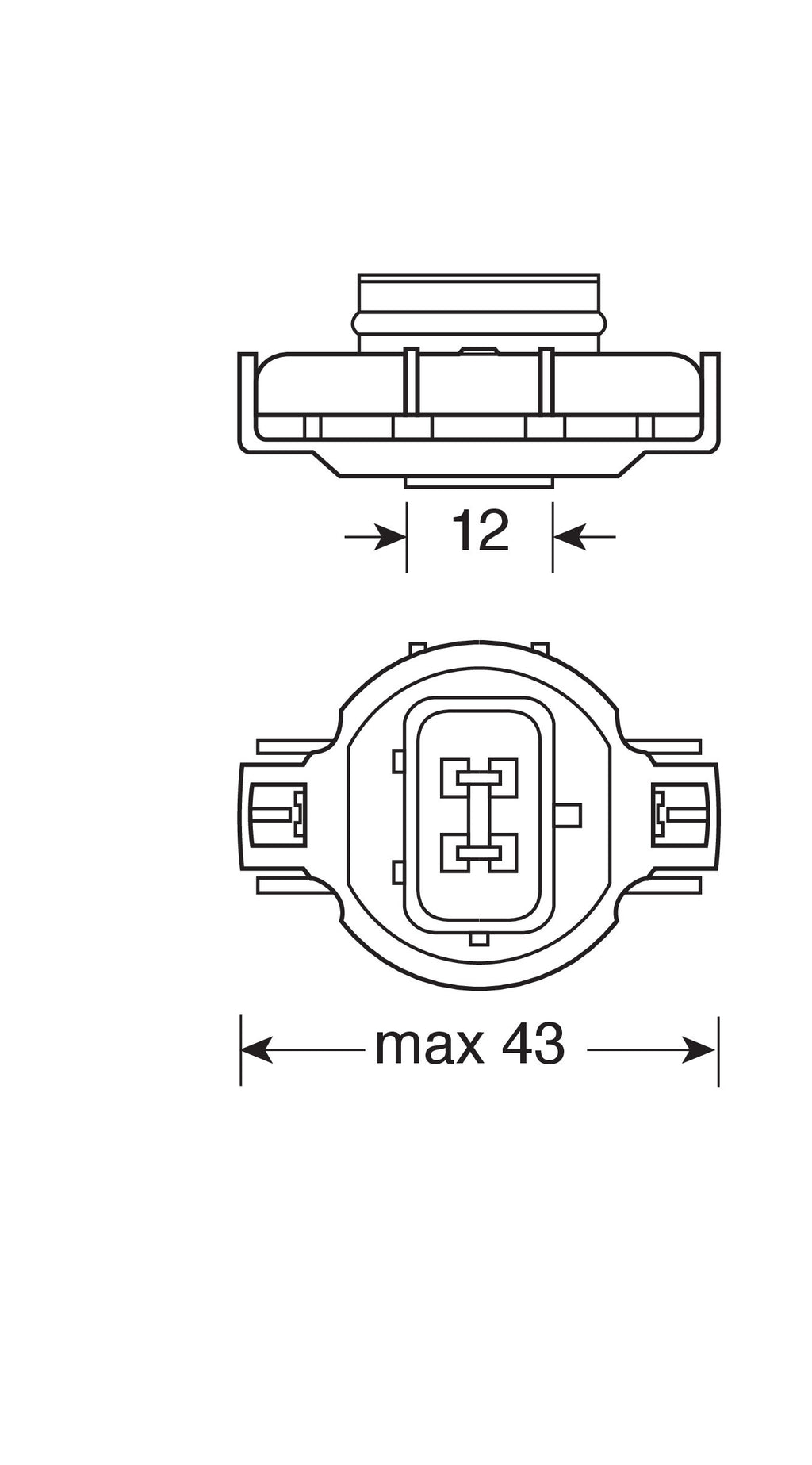 12V Lampada alogena - PSX24W - 24W - PG20-7 - 1 pz - Scatola