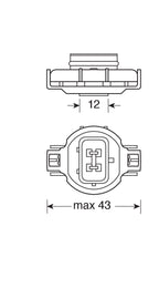 12V Lampada alogena Blu-Xe - PSX24W - 24W - PG20-7 - 2 pz - Scatola
