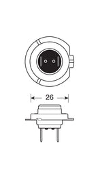 12V Lampada alogena Xenon - (H7) - 100W - PX26d - 2 pz - Scatola