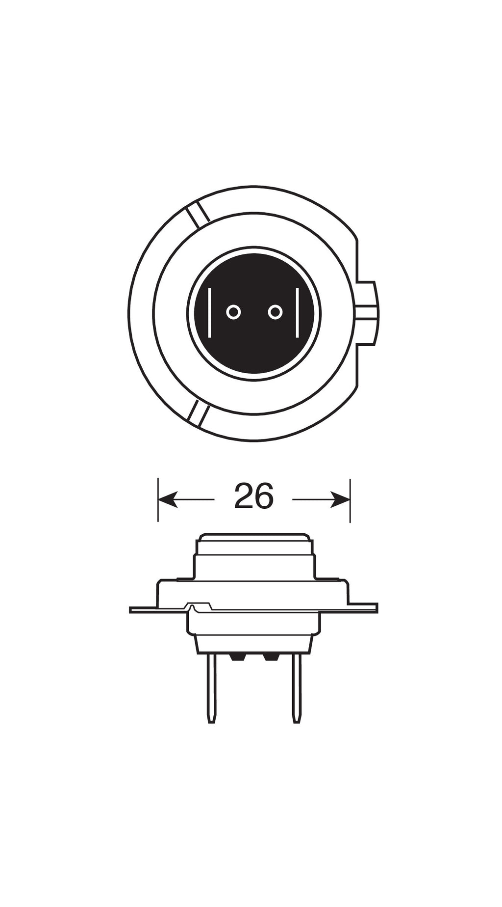 12V Lampada alogena Xenon - H7 - 55W - PX26d - 2 pz - Scatola