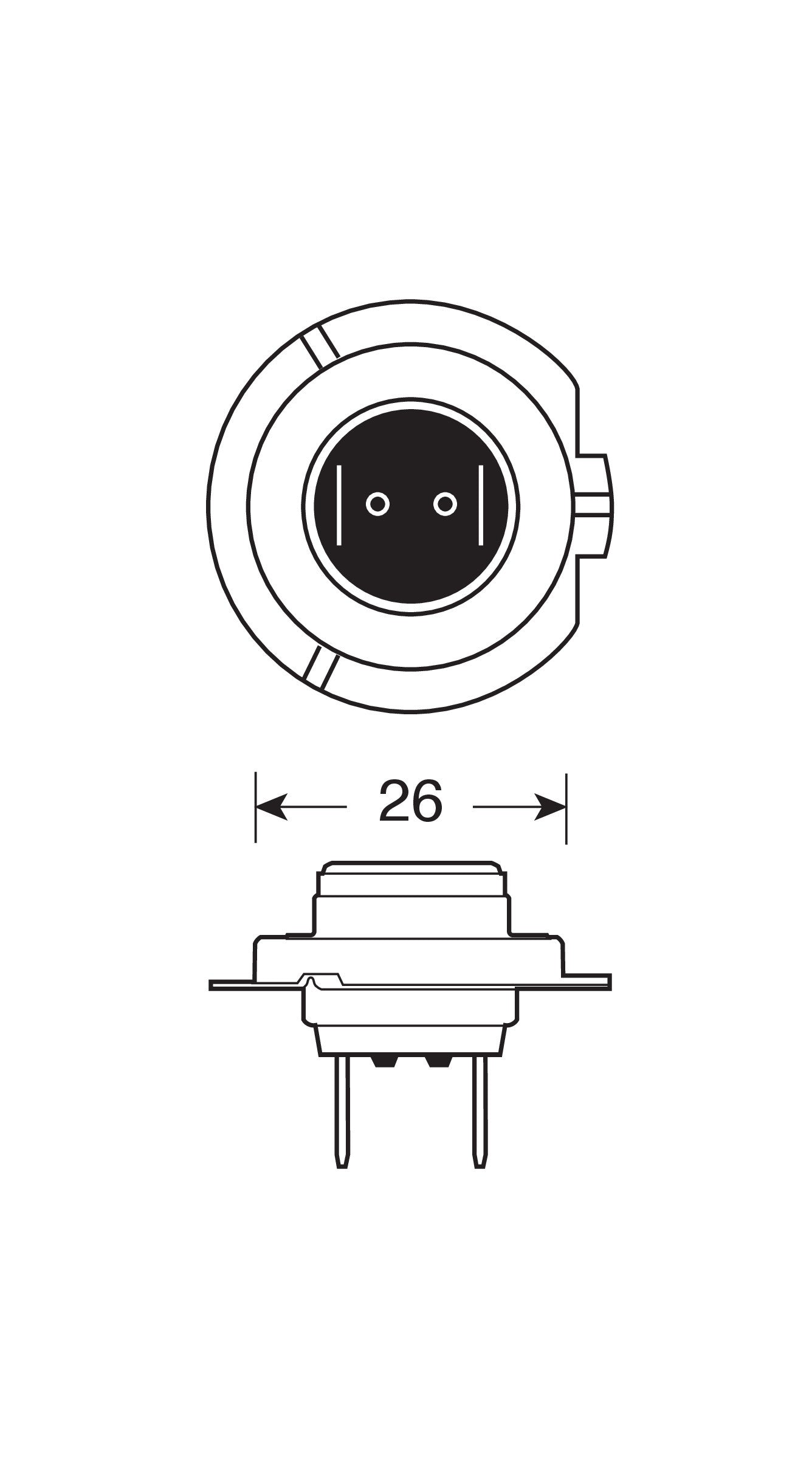 12V Lampada alogena Xenon - H7 - 55W - PX26d - 2 pz - Scatola
