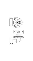 12V Lampada alogena Blu-Xe - H10 - 42W - PY20d - 2 pz - Scatola Plast.