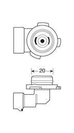 12V Lampada alogena Blu-Xe - H12 - 53W - PZ20d - 2 pz - Scatola Plast.