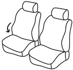 Set coprisedili Superior - Nero/Blu - compatibile per Citroen Berlingo Van (04/08>05/18)