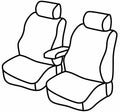 Set coprisedili Superior - Nero/Blu - compatibile per Citroen Jumper (04/06>04/14) - Fiat Ducato (07/06>04/14) - Peugeot Boxer (04/06>04/14)