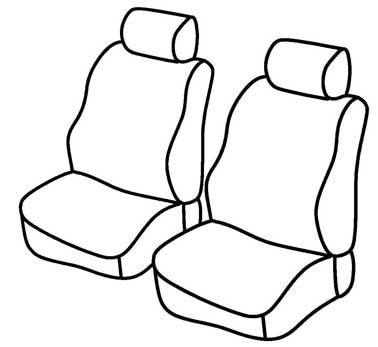 Set coprisedili Superior - Nero/Blu - compatibile per Citroen Berlingo Van (04/08>05/18)