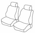 Set coprisedili Superior - Nero/Blu - compatibile per Dacia Dokker Van (11/12>07/21) Dal 2016