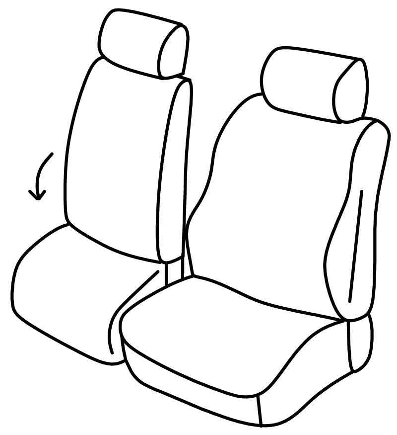 Set coprisedili Superior - Grigio/Nero - compatibile per Dacia Dokker Van (11/12>07/21) Dal 2016