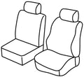 Set coprisedili Superior - Nero/Rosso - compatibile per Fiat Fiorino (11/07>05/16)