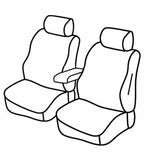 Set coprisedili Superior - Grigio/Nero - compatibile per Fiat Doblò Cargo (11/00>12/09) Dal 2007