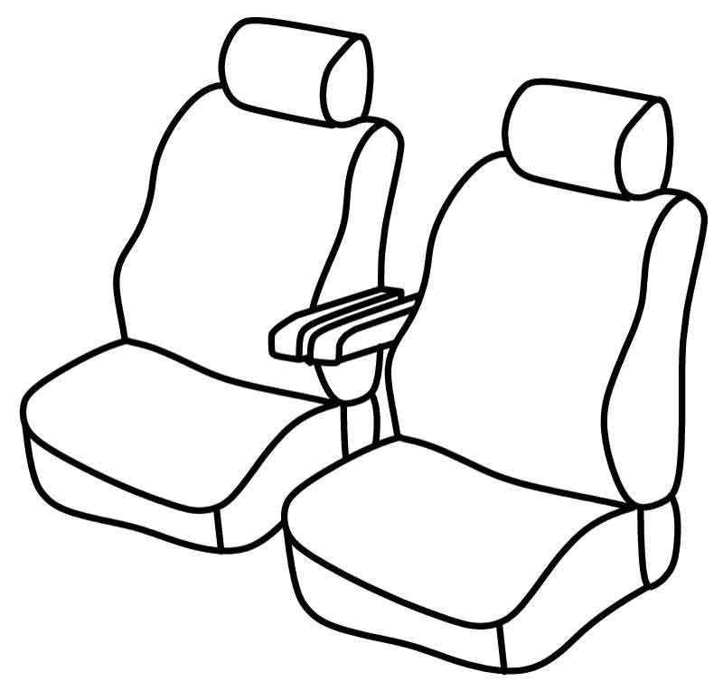 Set coprisedili Superior - Nocciola - compatibile per Citroen Jumpy (04/16>) - Peugeot Expert (04/16>)