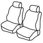 Set coprisedili Superior - Grigio/Nero - compatibile per Ford Transit Courier (03/14>08/23) fino al 2018