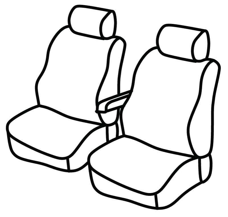 Set coprisedili Superior - Nero/Grigio - compatibile per Ford Tourneo Courier (08/18>02/22)