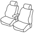 Set coprisedili Superior - Grigio/Nero - compatibile per Mercedes Citan (10/12>08/21)