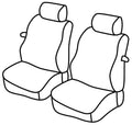 Set coprisedili Superior - Grigio/Nero - compatibile per Opel Combo Cargo (10/01>03/12)