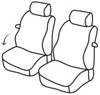 Set coprisedili Superior - Nero/Rosso - compatibile per Opel Combo Cargo (10/01>03/12)