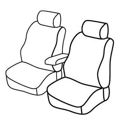 Set coprisedili Superior - Nero/Grigio - compatibile per Renault Kangoo (02/08>05/21)