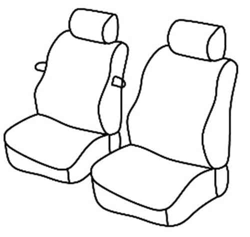 Set coprisedili Superior - Nero/Blu - compatibile per Renault Kangoo (02/08>05/21) Maxi