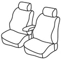 Set coprisedili Superior - Nero/Blu - compatibile per Renault Master (02/10>08/14)