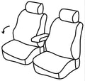 Set coprisedili Superior - Nero/Rosso - compatibile per Renault Kangoo (02/08>05/21)