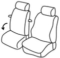 Set coprisedili Superior - Nero/Rosso - compatibile per Mercedes Citan (09/21>) - Renault Kangoo (06/21>)
