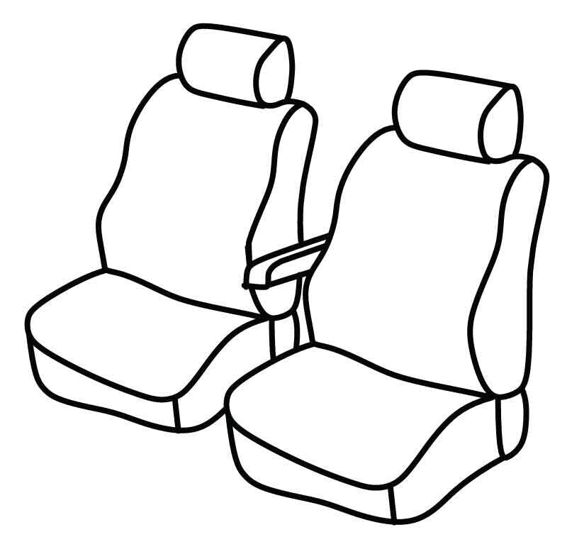 Set coprisedili Superior - Grigio/Nero - compatibile per Renault Express (06/21>)