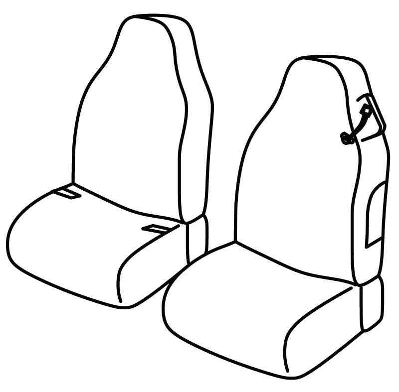 Set coprisedili Superior - Beige - compatibile per Smart Fortwo (11/14>04/24)