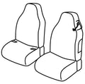 Set coprisedili Superior - Nero/Blu - compatibile per Smart Fortwo (11/14>04/24)
