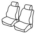 Set coprisedili Superior - Grigio/Nero - compatibile per Volkswagen Caddy (01/21>)