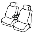Set coprisedili Superior - Nero/Grigio - compatibile per Volkswagen Caddy (01/21>)