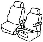 Set coprisedili Superior - Beige - compatibile per Volkswagen Crafter (01/17>)