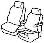 Set coprisedili Superior - Grigio/Nero - compatibile per Volkswagen Crafter (01/17>)