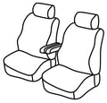 Set coprisedili Superior - Nero/Rosso - compatibile per Iveco Daily (06/14>)