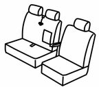 Set coprisedili Superior - Nero/Grigio - compatibile per Citroen Jumper (04/06>04/14) - Fiat Ducato (07/06>04/20) - Peugeot Boxer (04/06>04/14)